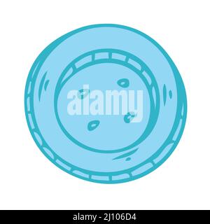 Button for sewing. Fashion designer tool. Vector illustration Stock Vector
