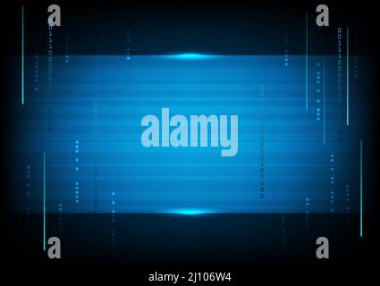 Abstract futuristic background in blue color. Hi-tech technology concept. Stock Vector