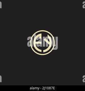 Circle initial based logo icon letter FY Stock Vector