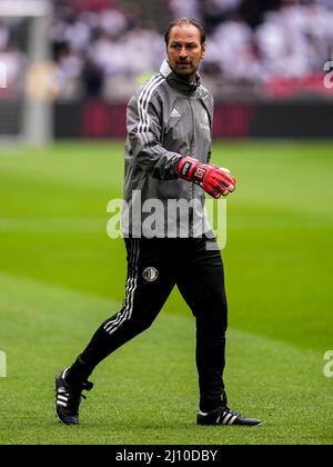 Amsterdam - Arjan van der Kaaij of Feyenoord during the match between Ajax v Feyenoord at Johan Cruijff ArenA on 20 March 2022 in Amsterdam, Netherlan Stock Photo