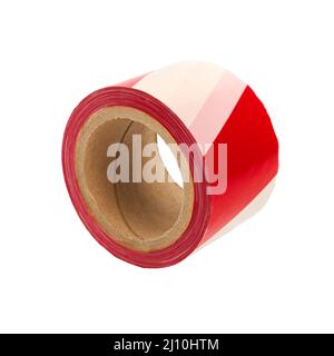 Roll of signal tape isolated on white background Stock Photo