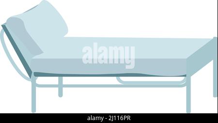Medical exam table semi flat color vector object Stock Vector