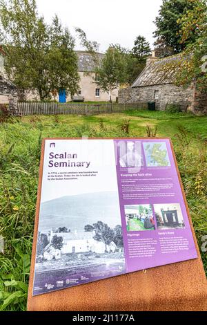 The 18th century secret Roman Catholic seminary of Scalan in the Braes of Glenlivet near Tomintoul, Moray, Scotland UK. Stock Photo