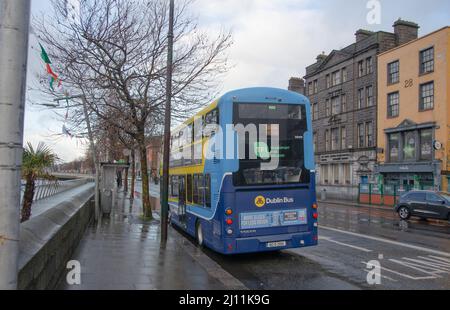 Dublin March 2022: Dublin Bus is a subsidiary of CIÉ and provides bus services within Dublin, as well as to and from the surrounding areas. Stock Photo