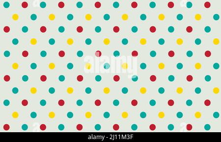 seamless pattern with colorful polka dots background wallpaper Stock Vector