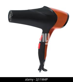 hair dryer, device for drying hair, on a white background in isolation Stock Photo