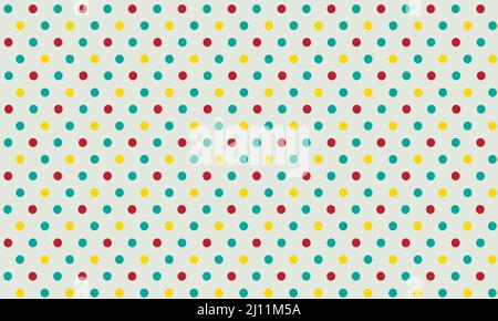 seamless pattern with colorful polka dots background wallpaper Stock Vector
