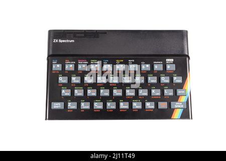 Sinclair ZX Spectrum - 23rd April 2022 is the 40th anniversary of the release of Sir Clive Sinclair's 3rd mass market cheap home computer. Stock Photo