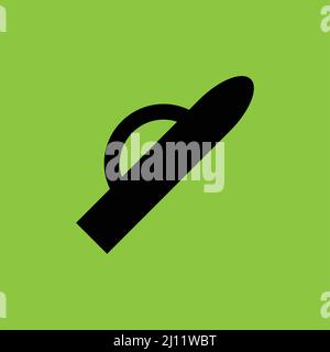 Cement Trowel icon isolated on green background. Stock Vector