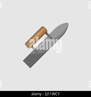 Cement Trowel icon. Cartoon of sickle vector icon Stock Vector