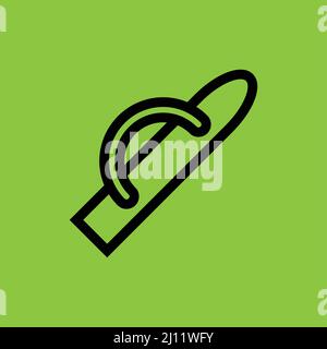 Cement Trowel icon isolated on green background. Stock Vector