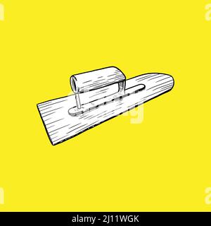 Trowel Icon, Construction Concept, Sketch style. Stock Vector