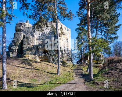 Mediaeval ruins of Valecov Castle Stock Photo