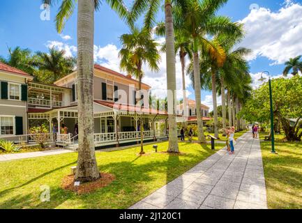 Thomas Edisons Seminole Lodge at the Edison and Ford Winter Estates in Fort Myers Florida USA Stock Photo