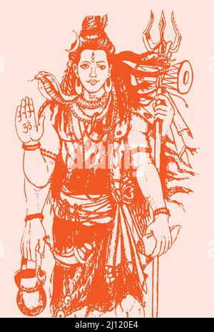 Shiva Drawing by Swaminathan Vadivelu | Saatchi Art