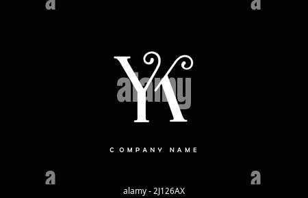 YK or ky alphabets Letters Logo Monogram Stock Vector