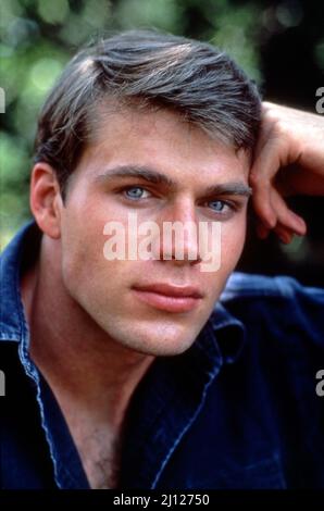 Portrait of actor Jon-Erik Hexum who tragically died in a self inflicted on-set accident with a stunt gun loaded with blanks. Stock Photo