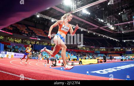 Lieke Klaver (NED) in action in 400m women Round 1 during World Athletics Indoor Championships March 18, 2022 in the Kombank Arena in Belgrade, Serbia Credit: SCS/Soenar Chamid/AFLO/Alamy Live News Stock Photo