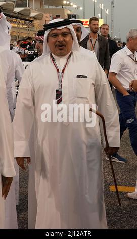March 20th, 2022, Bahrain International Circuit, Sakhir, Formula 1 Gulf Air Bahrain Grand Prix 2022, in the picture Crown Prince Salman bin Hamad bin Isa Al Chalifa of Bahrain