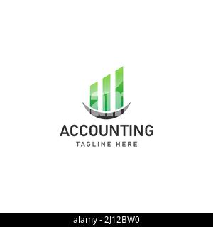business accounting logo icon design. vector illustration template Stock Vector
