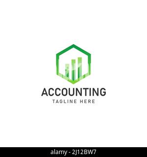 business accounting logo icon design. vector illustration template Stock Vector