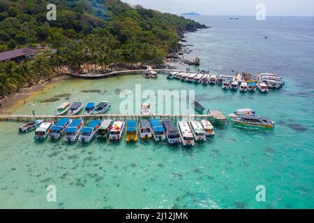 Panoramic beautiful beach Hon May Rut in Phu Quoc island, Vietnam Stock Photo