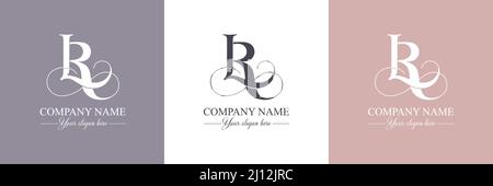 LR, RL logo or monogram. LR, RL Letters of the alphabet Initials. Beautiful logo design for company branding. For your business. Vector illustration. Stock Vector