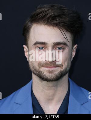 Los Angeles, United States. 21st Mar, 2022. WESTWOOD, LOS ANGELES, CALIFORNIA, USA - MARCH 21: English actor Daniel Radcliffe arrives at the Los Angeles Premiere Of Paramount Pictures' 'The Lost City' held at the Regency Village Theatre on March 21, 2022 in Westwood, Los Angeles, California, United States. (Photo by Xavier Collin/Image Press Agency) Credit: Image Press Agency/Alamy Live News Stock Photo