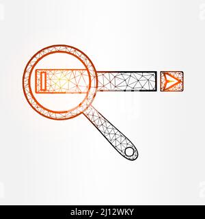 Web search, magnifier, search bar vector Illustration on a white background. Digital technology concept Stock Vector