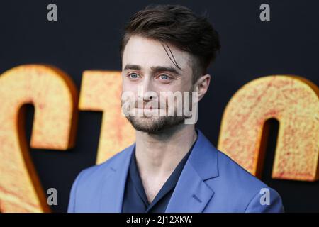 Los Angeles, United States. 21st Mar, 2022. WESTWOOD, LOS ANGELES, CALIFORNIA, USA - MARCH 21: English actor Daniel Radcliffe arrives at the Los Angeles Premiere Of Paramount Pictures' 'The Lost City' held at the Regency Village Theatre on March 21, 2022 in Westwood, Los Angeles, California, United States. (Photo by Xavier Collin/Image Press Agency/Sipa USA) Credit: Sipa USA/Alamy Live News Stock Photo