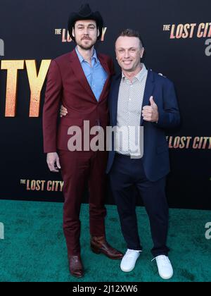 Los Angeles, United States. 21st Mar, 2022. WESTWOOD, LOS ANGELES, CALIFORNIA, USA - MARCH 21: Aaron Nee arrives at the Los Angeles Premiere Of Paramount Pictures' 'The Lost City' held at the Regency Village Theatre on March 21, 2022 in Westwood, Los Angeles, California, United States. (Photo by Xavier Collin/Image Press Agency/Sipa USA) Credit: Sipa USA/Alamy Live News Stock Photo