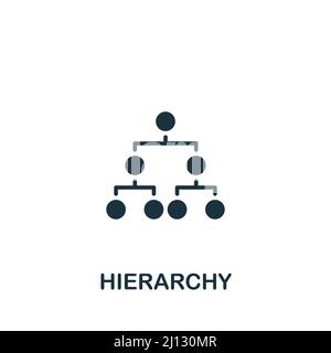 Hierarchy icon. Monochrome simple icon for templates, web design and infographics Stock Vector