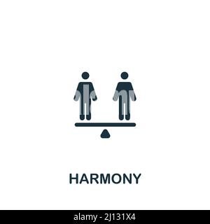 Harmony icon. Monochrome simple icon for templates, web design and infographics Stock Vector