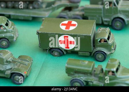 Miniature Vintage Military Vehicles Stock Photo