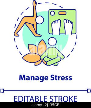 Reduce stress concept icon Stock Vector Image & Art - Alamy