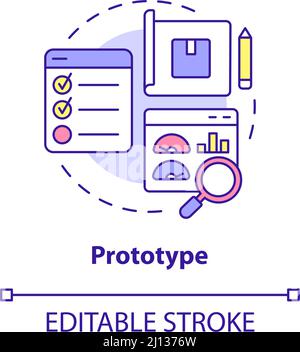 Prototype concept icon Stock Vector