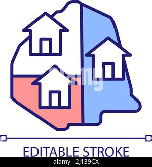 Land tenure RGB color icon Stock Vector