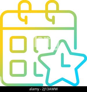 Time off reward gradient linear vector icon Stock Vector