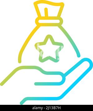 Large bonus gradient linear vector icon Stock Vector