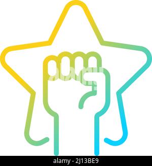 Motivational bonuses gradient linear vector icon Stock Vector