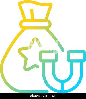 Retention bonus gradient linear vector icon Stock Vector
