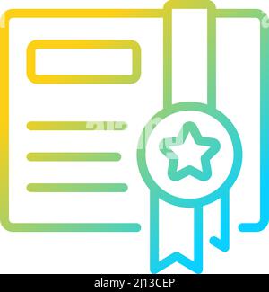 Gift certificate gradient linear vector icon Stock Vector