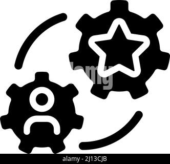 Referral bonus black glyph icon Stock Vector