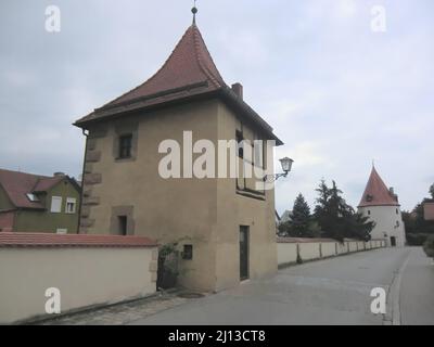 The old town of Weissenburg is one of the most impressive town centers and monument ensembles Stock Photo