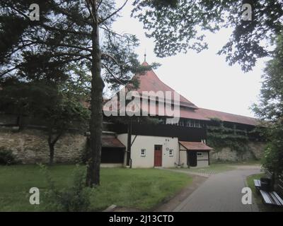 The old town of Weissenburg is one of the most impressive town centers and monument ensembles Stock Photo