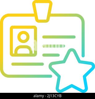 Personal bonus gradient linear vector icon Stock Vector