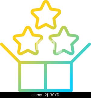 Product bundling as bonus gradient linear vector icon Stock Vector