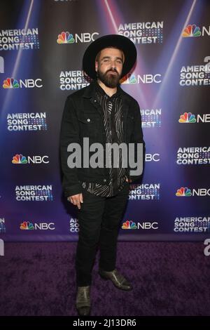 Universal City, Ca. 21st Mar, 2022. Hueston, at the American Song Contest Series Premiere at Universal Studios in Universal City, California on March 21, 2022. Credit: Faye Sadou/Media Punch/Alamy Live News Stock Photo