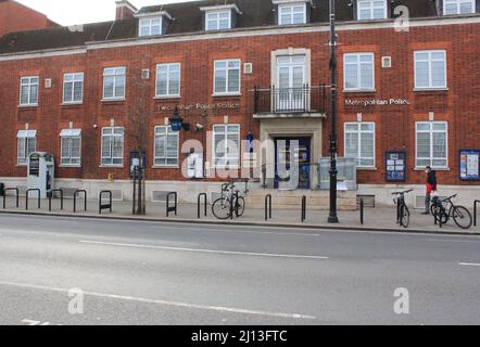 Building of Twickenham Police Station in London road Twickenham Stock Photo