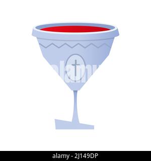 Wine bowl - modern flat design single isolated object Stock Vector